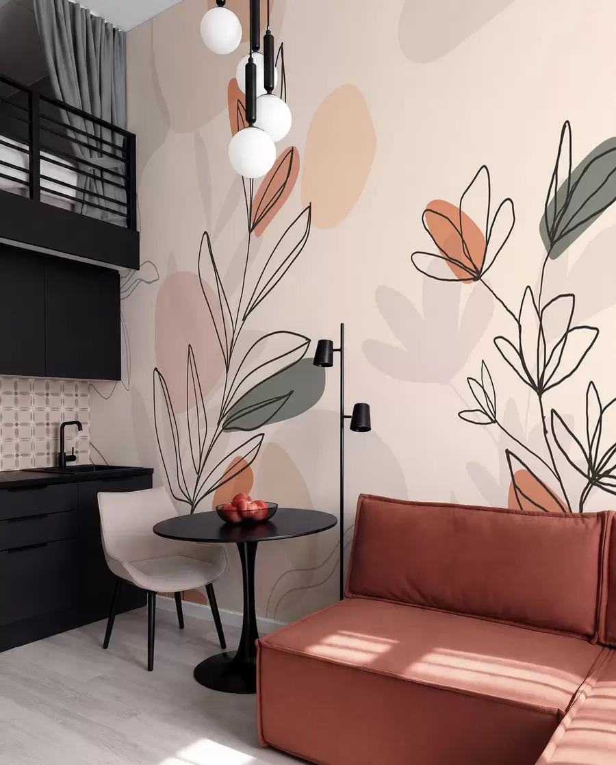 murales de pared Flores estilo boho w02103