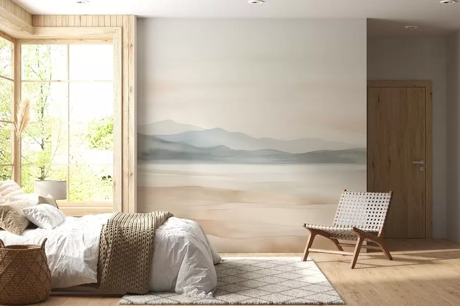 murales de pared Paisaje pintado a la acuarela w02117
