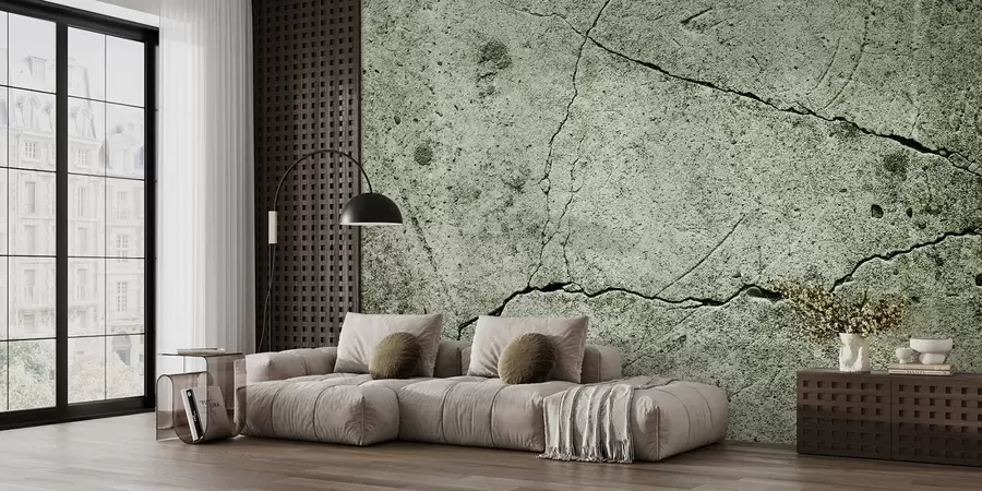 murales de pared Hormigón desgastado con una superficie fracturada u75783v1