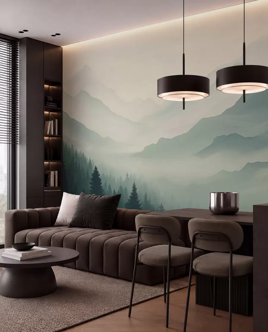 murales de pared Bosques tras las cumbres w02186