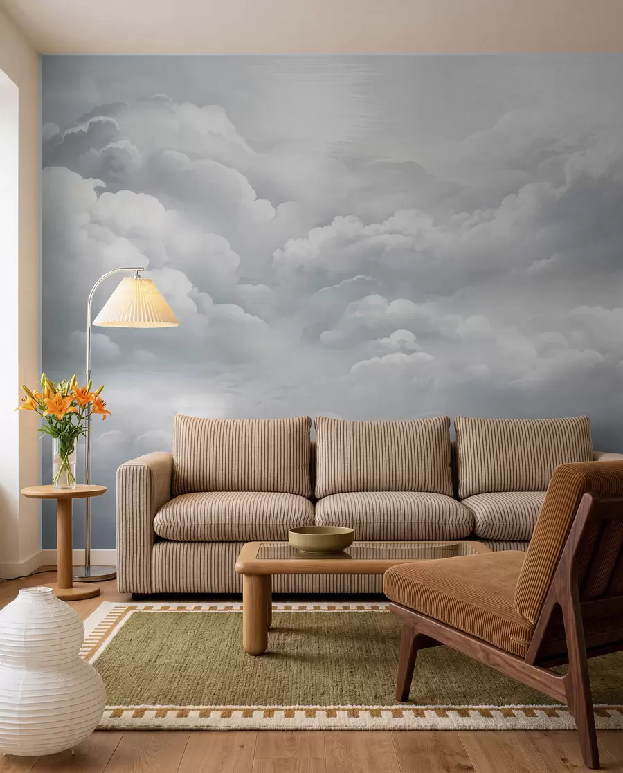 murales de pared Bóveda de nubes plateadas w02189v1