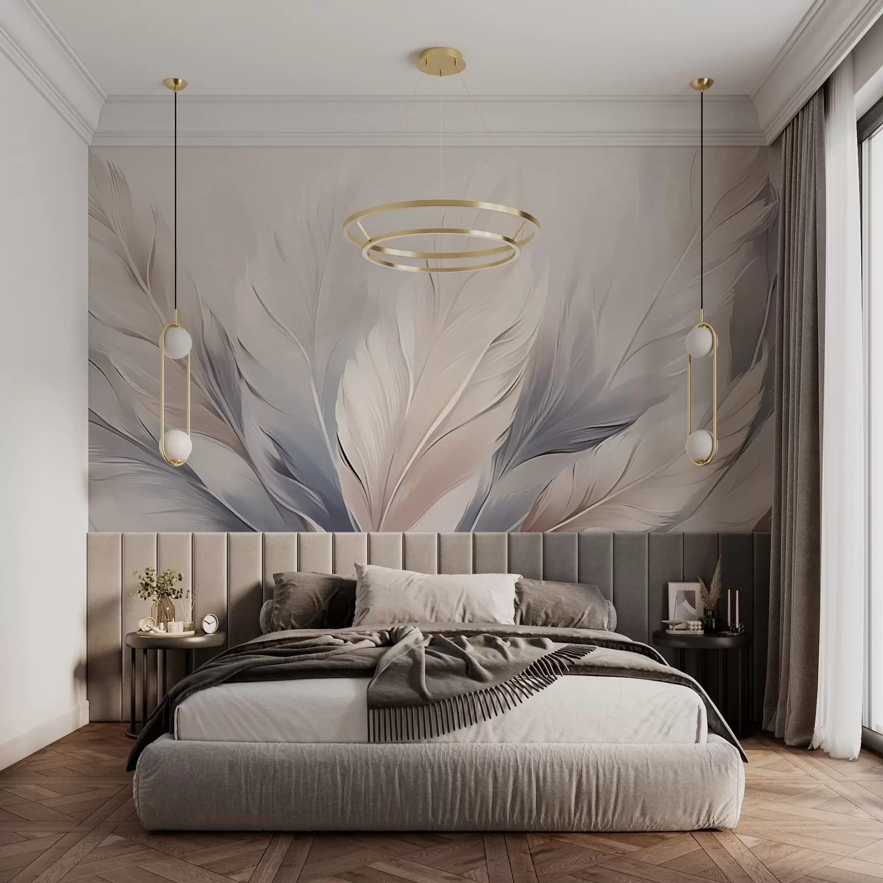murales de pared Plumas ligeras w02213