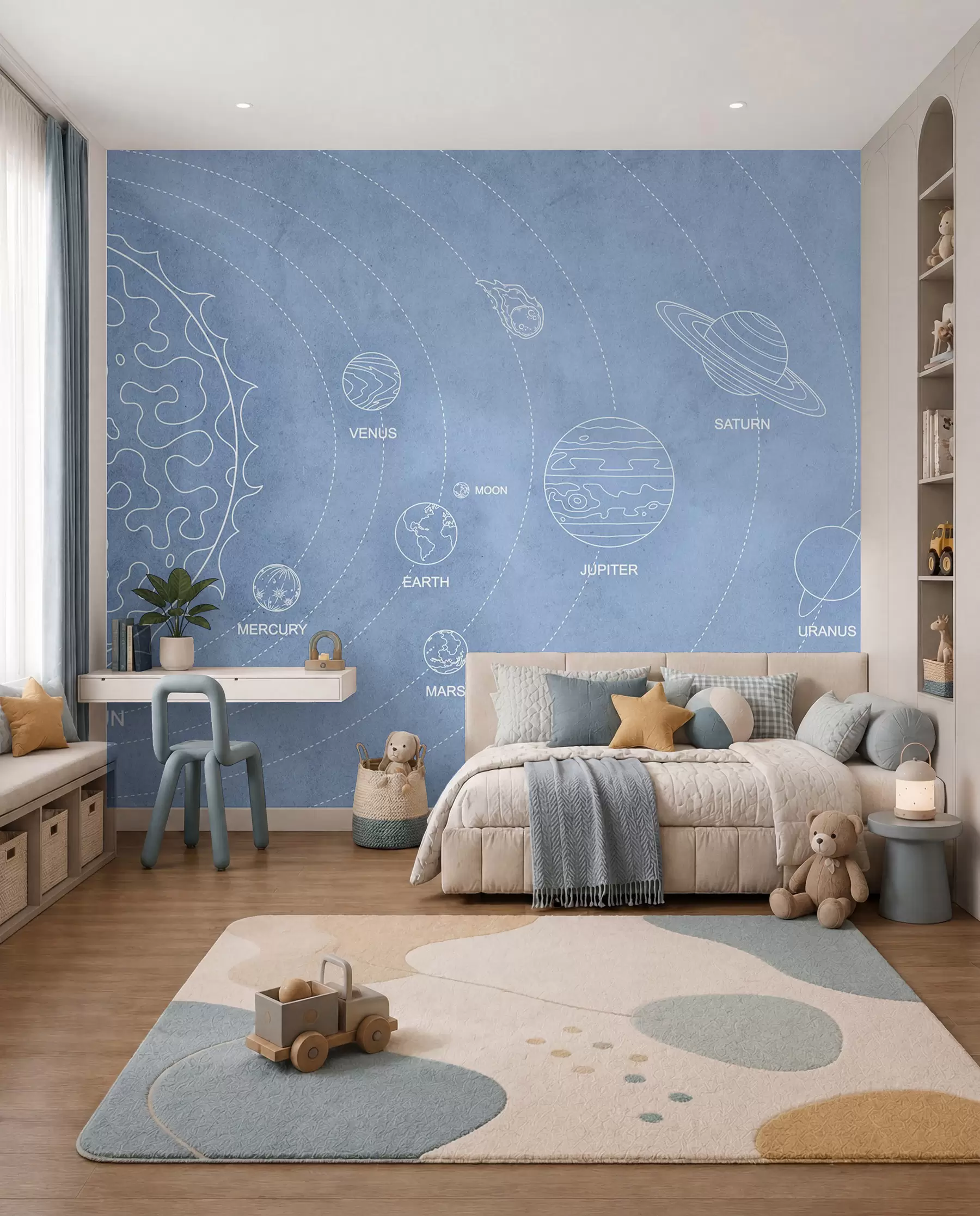 murales de pared Plano del sistema solar w02344v1