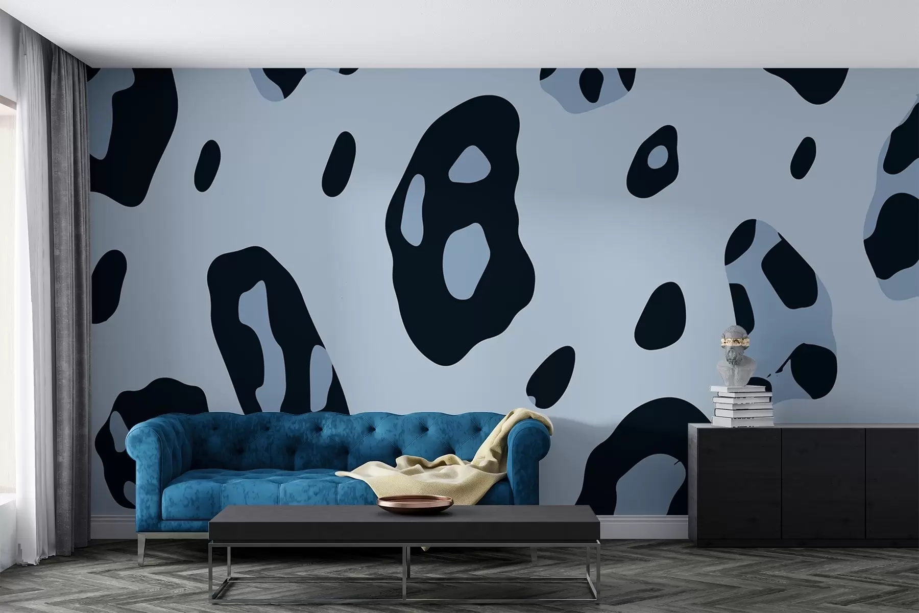 murales de pared Abstracción de manchas de leopardo w02308v1