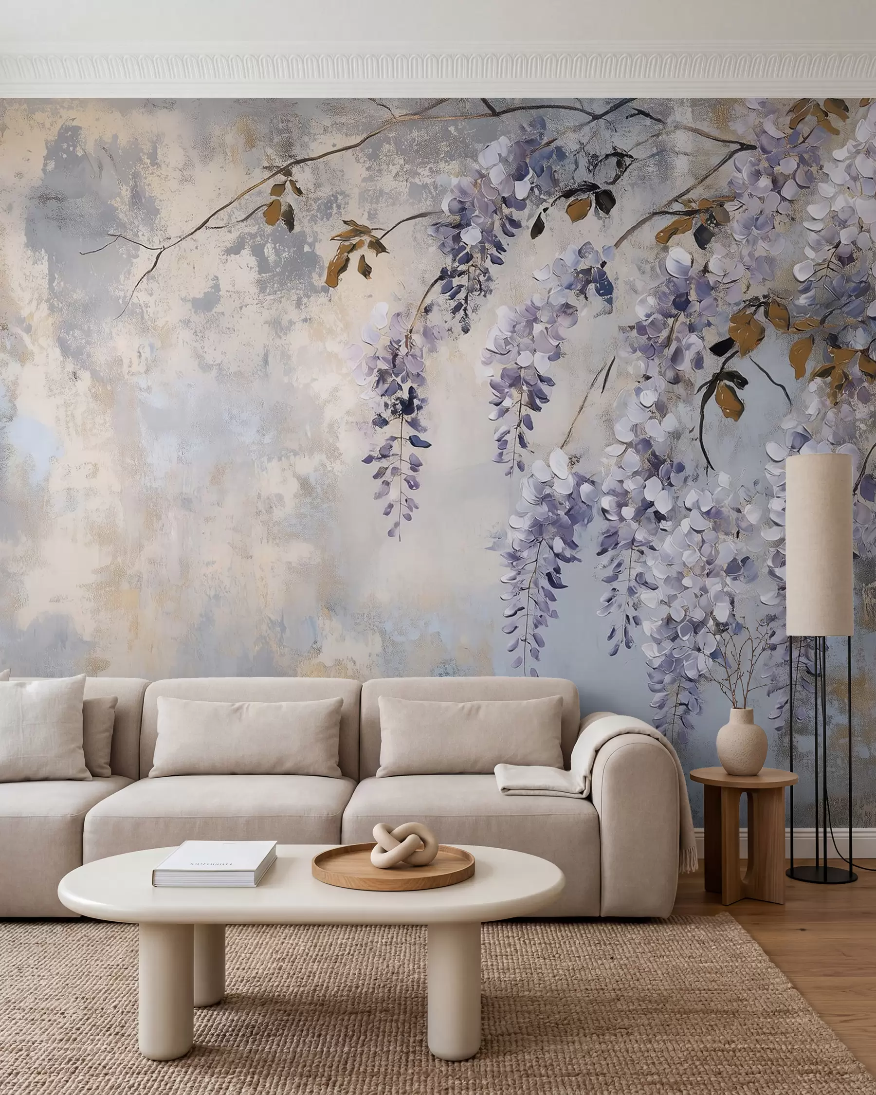 murales de pared Cascadas de glicinas w02451