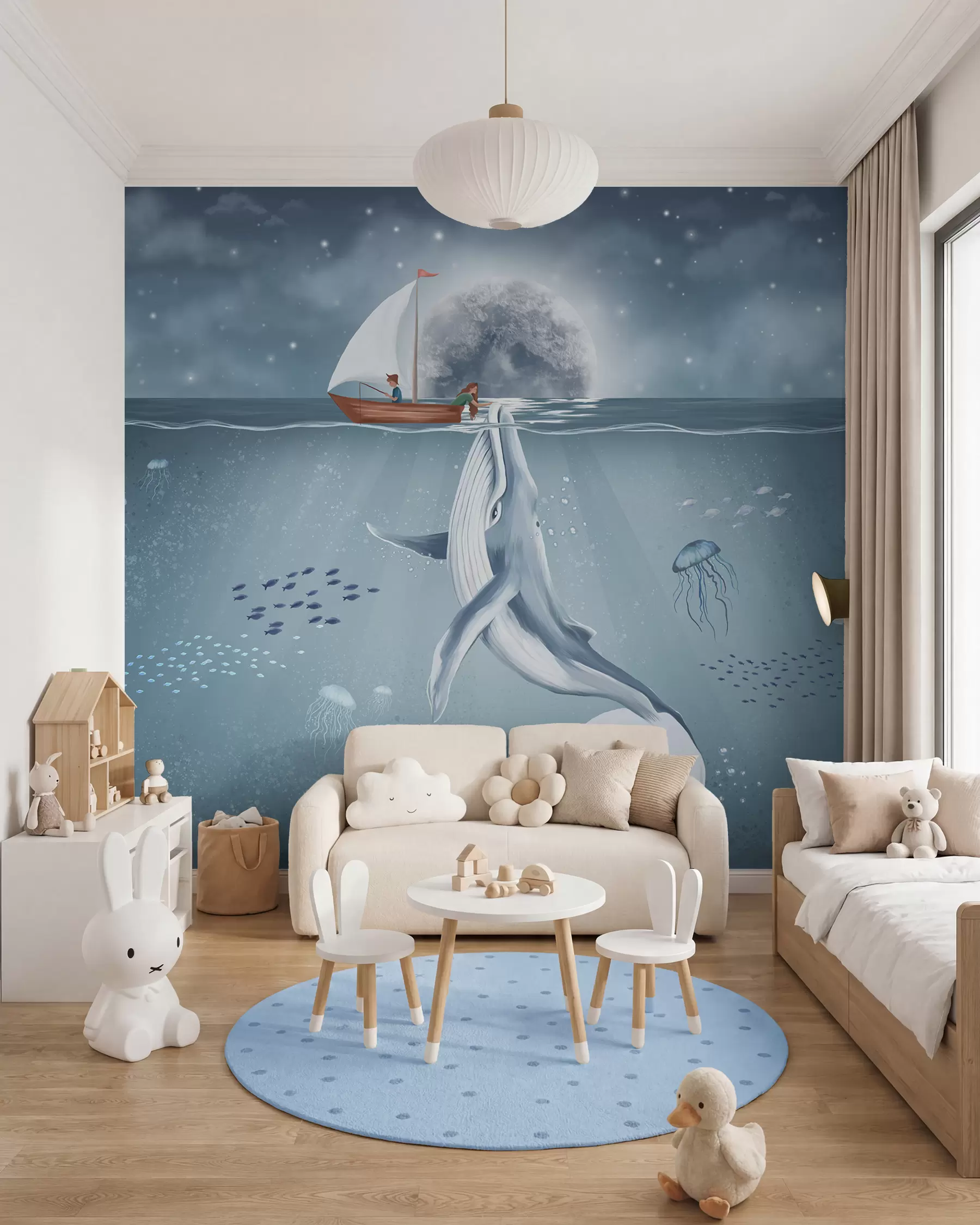 murales de pared Encuentro bajo la luna w02476