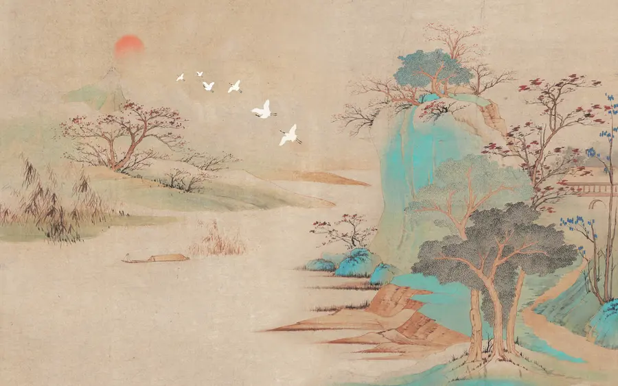 murales de pared paisaje en estilo chino u42038
