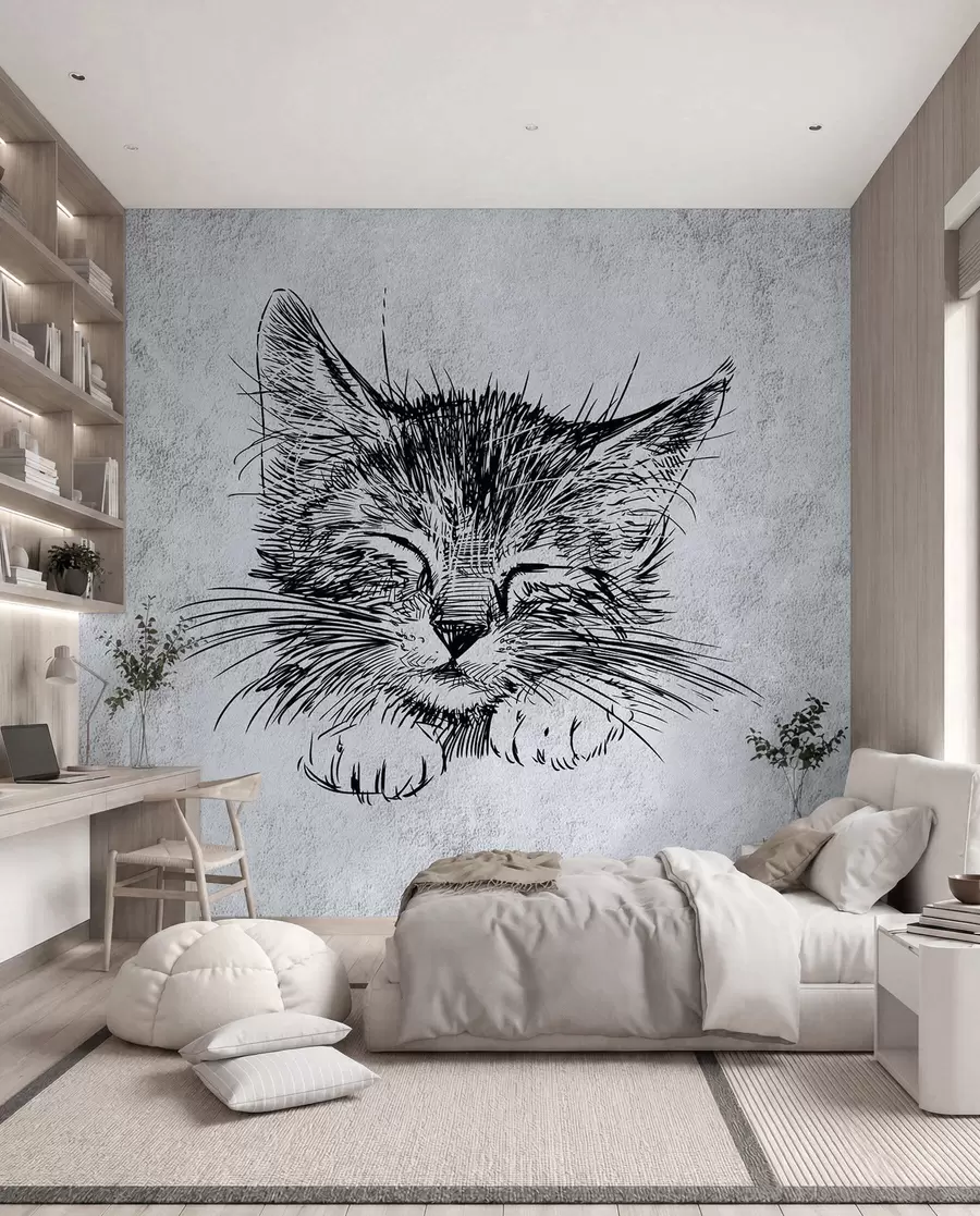 murales de pared Gato, felidae de carnívoros u43536