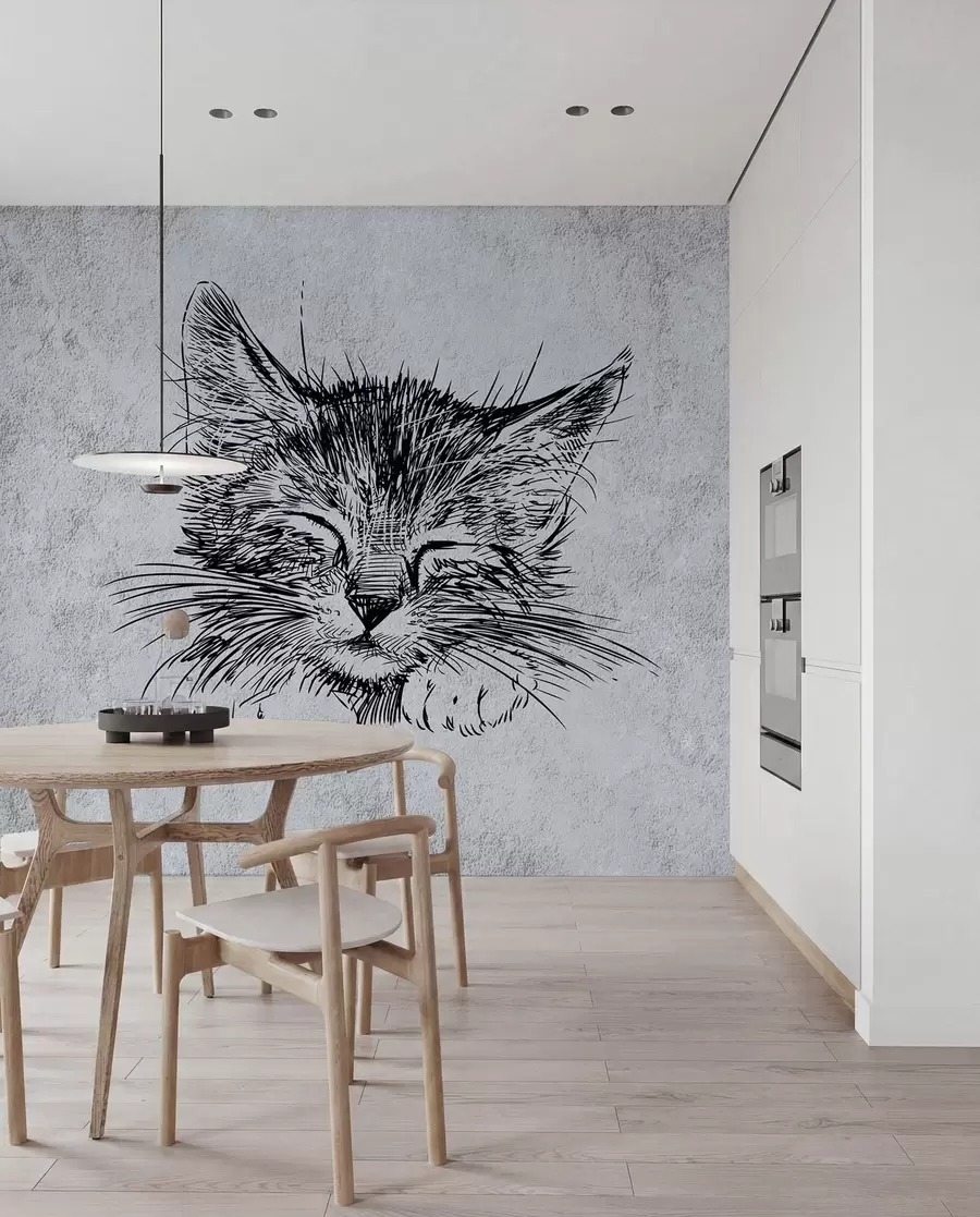 murales de pared Gato, felidae de carnívoros u43536