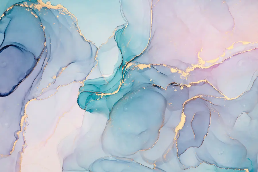 murales de pared Mármol - azul, rosa u49408