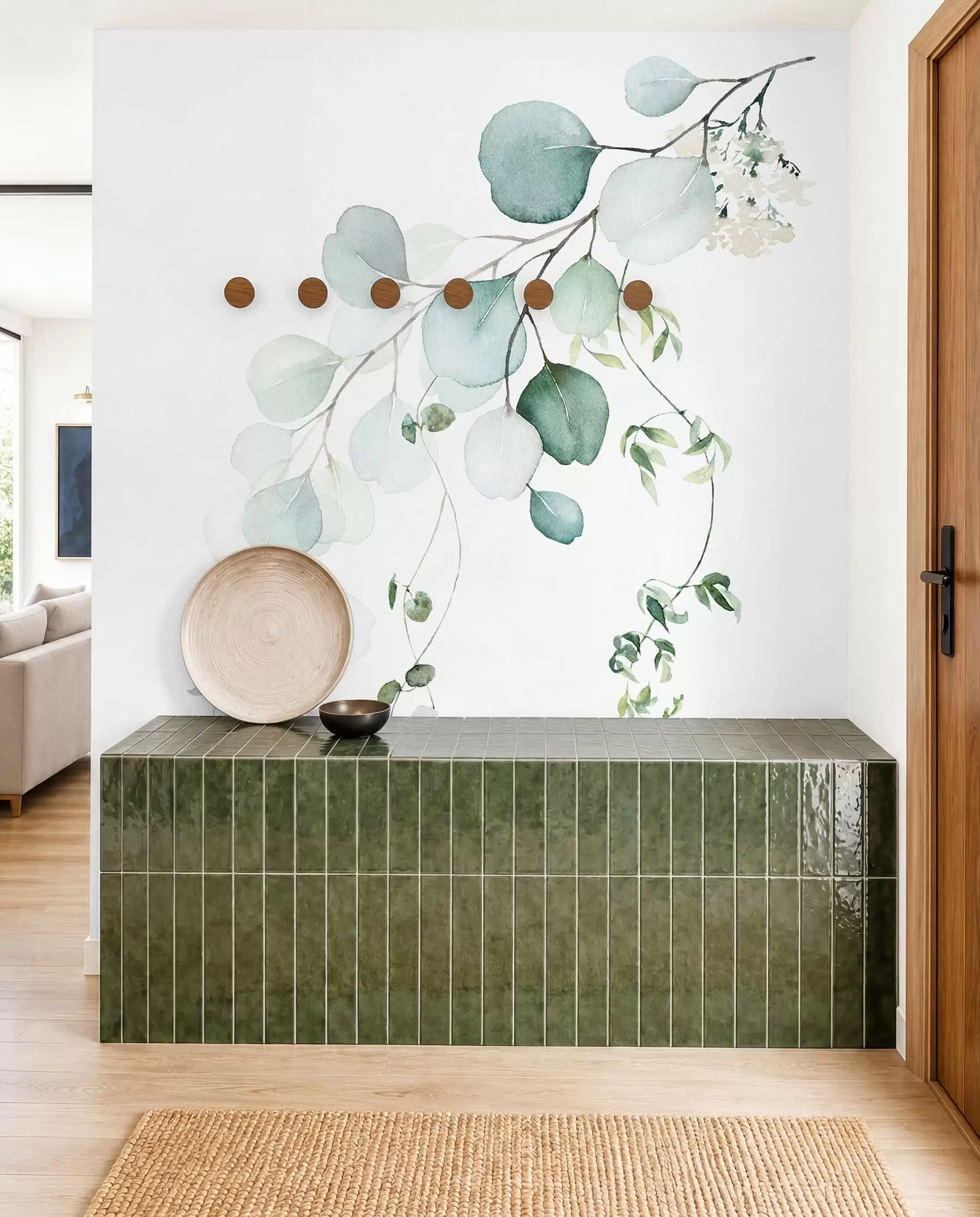 murales de pared rama con hojas u51026