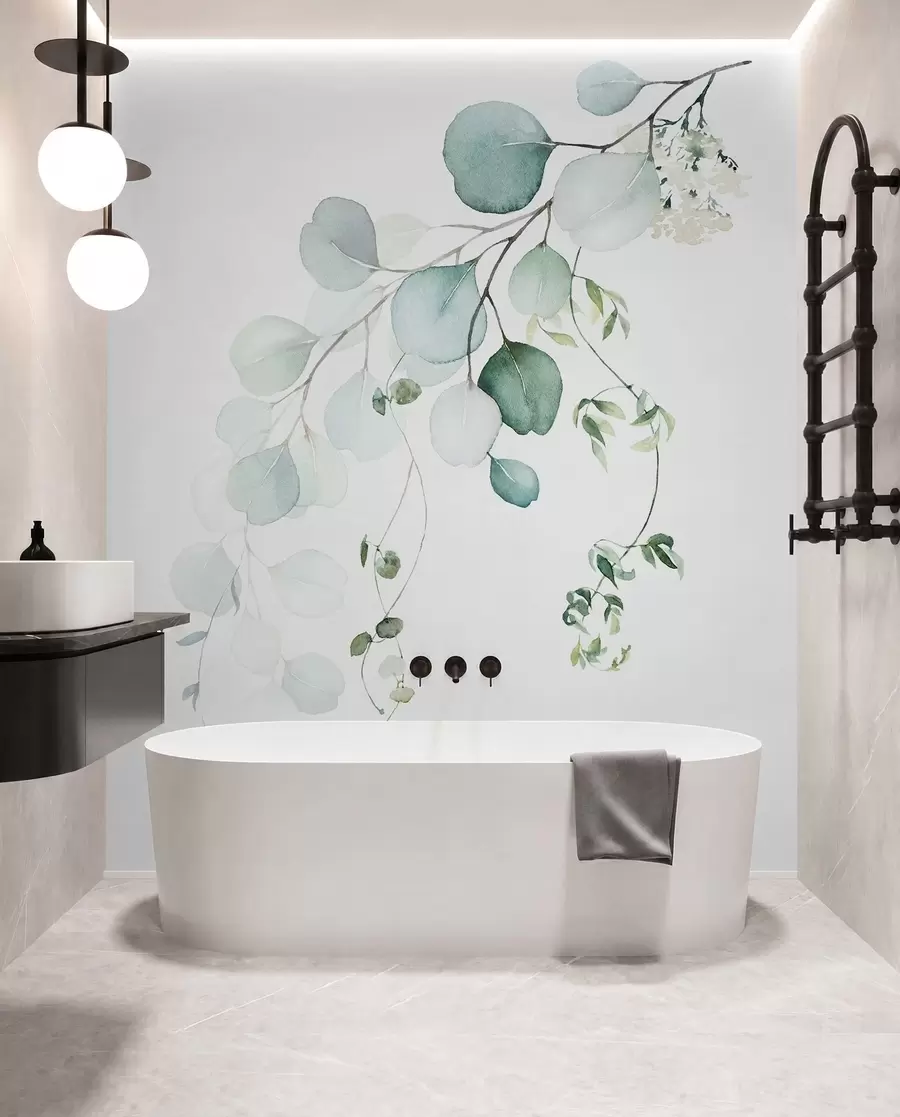 murales de pared rama con hojas u51026