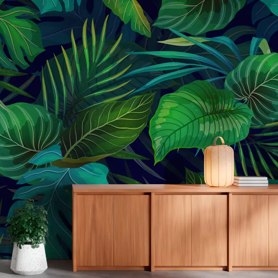 murales de pared Suculentas hojas tropicales u51864