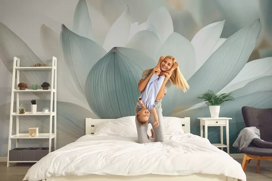 murales de pared Elegante loto en tonos delicados w08487
