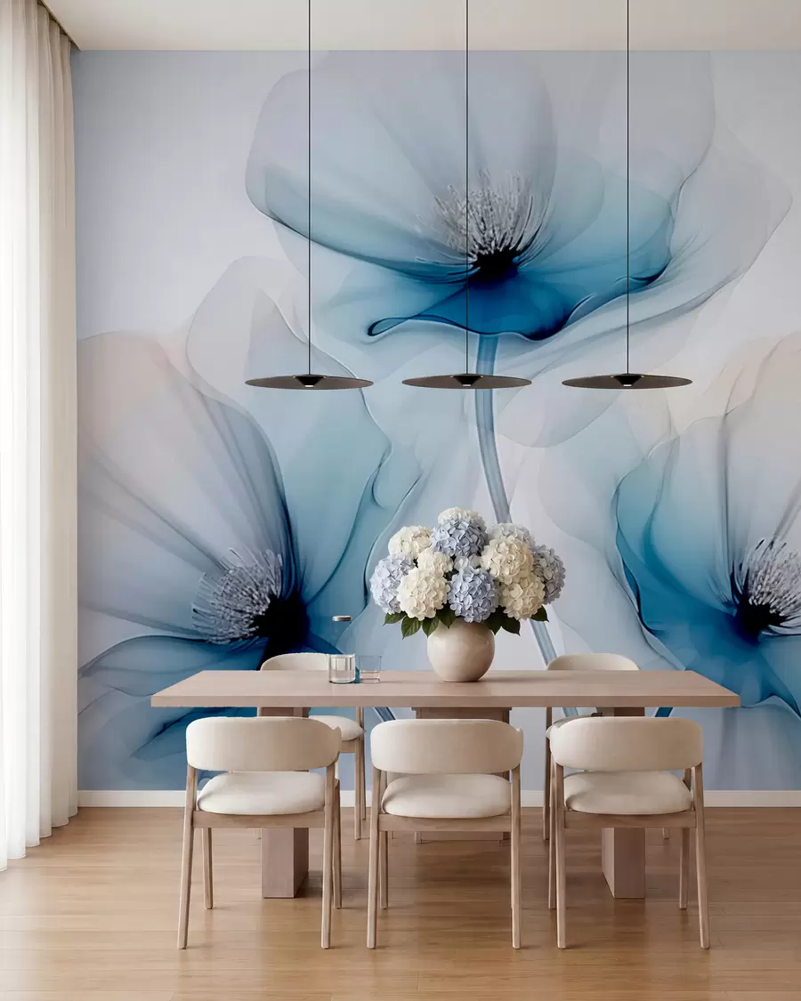 murales de pared Flores transparentes w02696