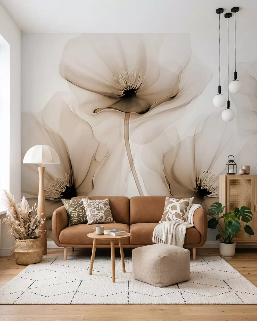 murales de pared Flores transparentes w02696v1