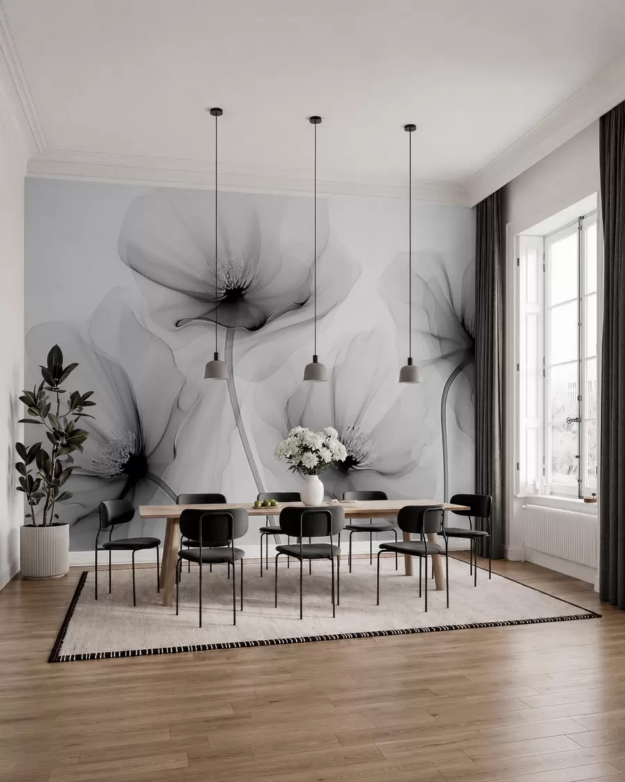 murales de pared Flores transparentes w02696v2