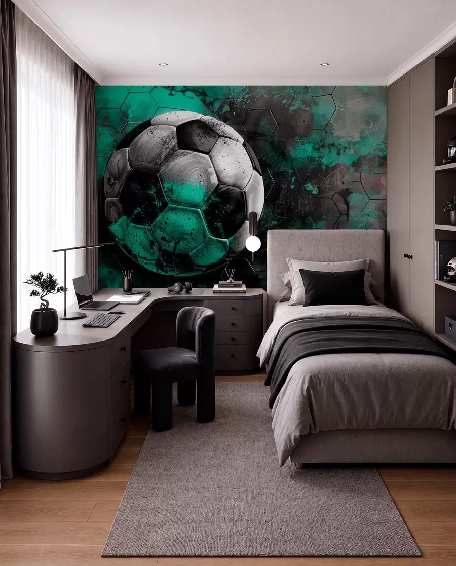 murales de pared Balón de fútbol w08618