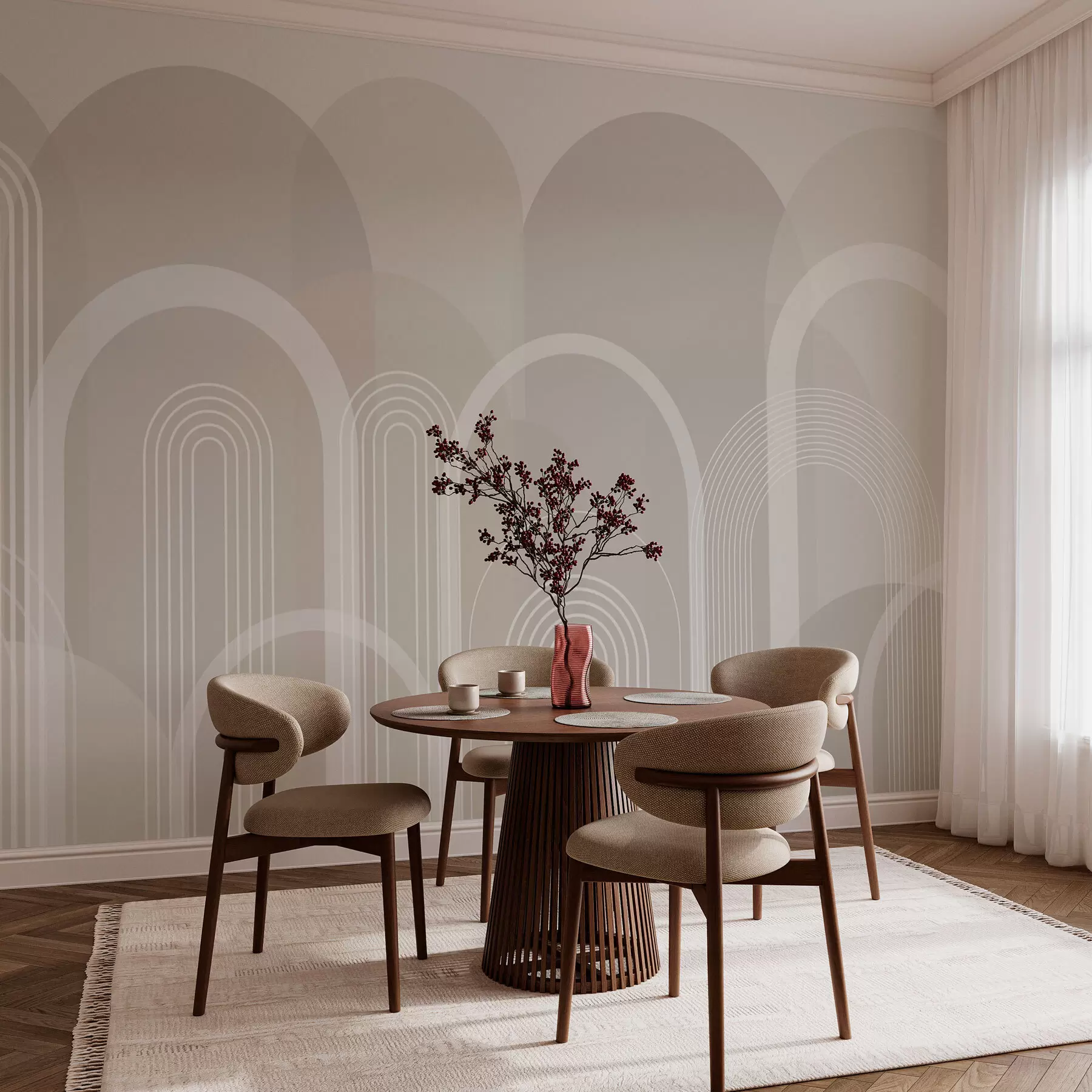 murales de pared Arcos finos sobre arena w02935v1