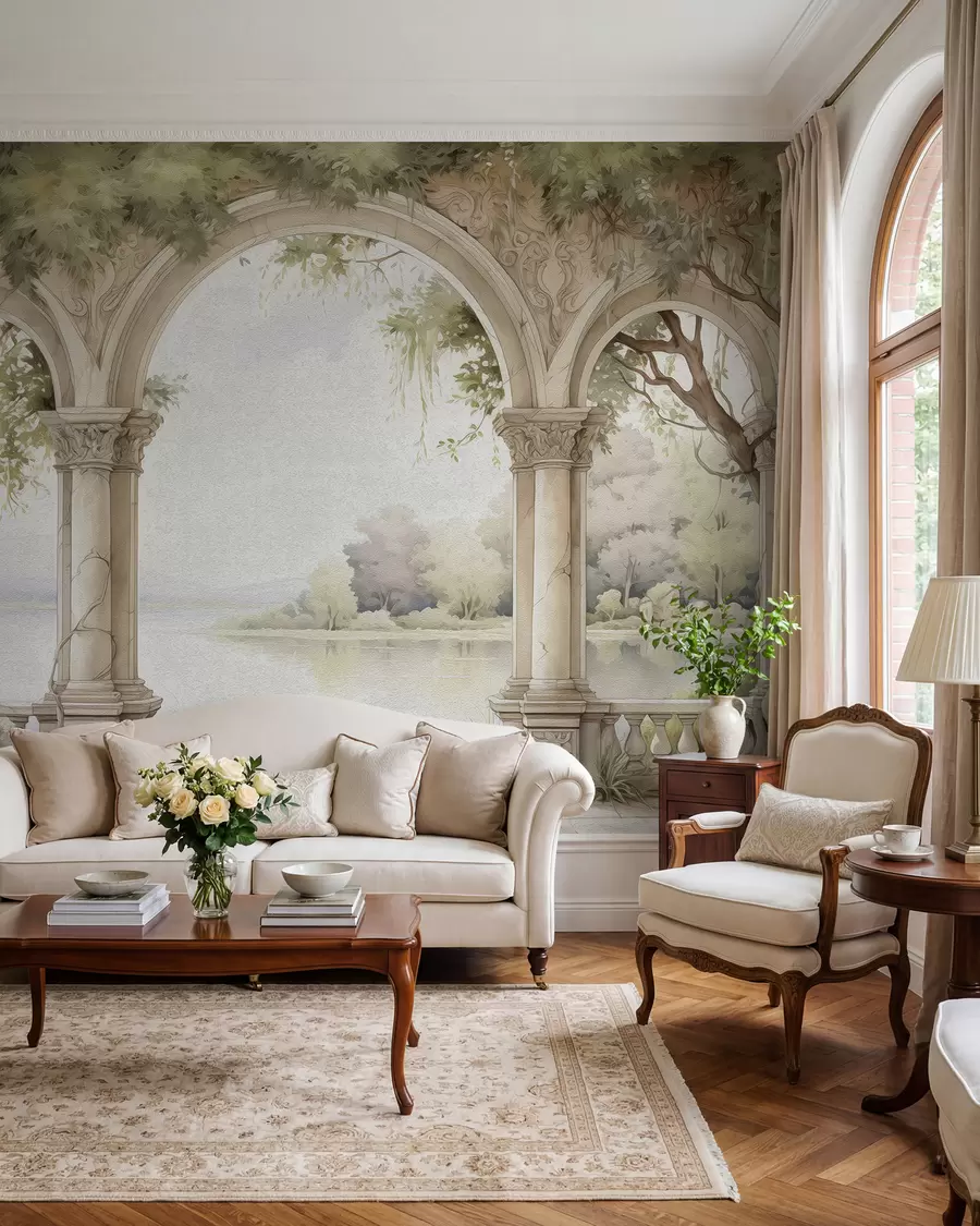 murales de pared Dibujo al óleo estilo arco w02976
