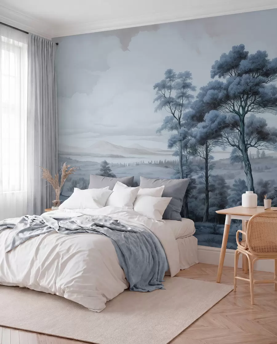 murales de pared Paisaje moderno en acuarela w02978v1