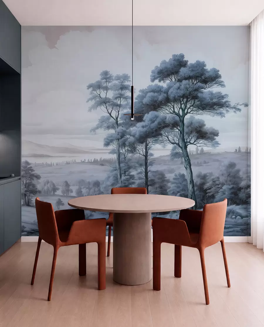 murales de pared Paisaje moderno en acuarela w02978v1
