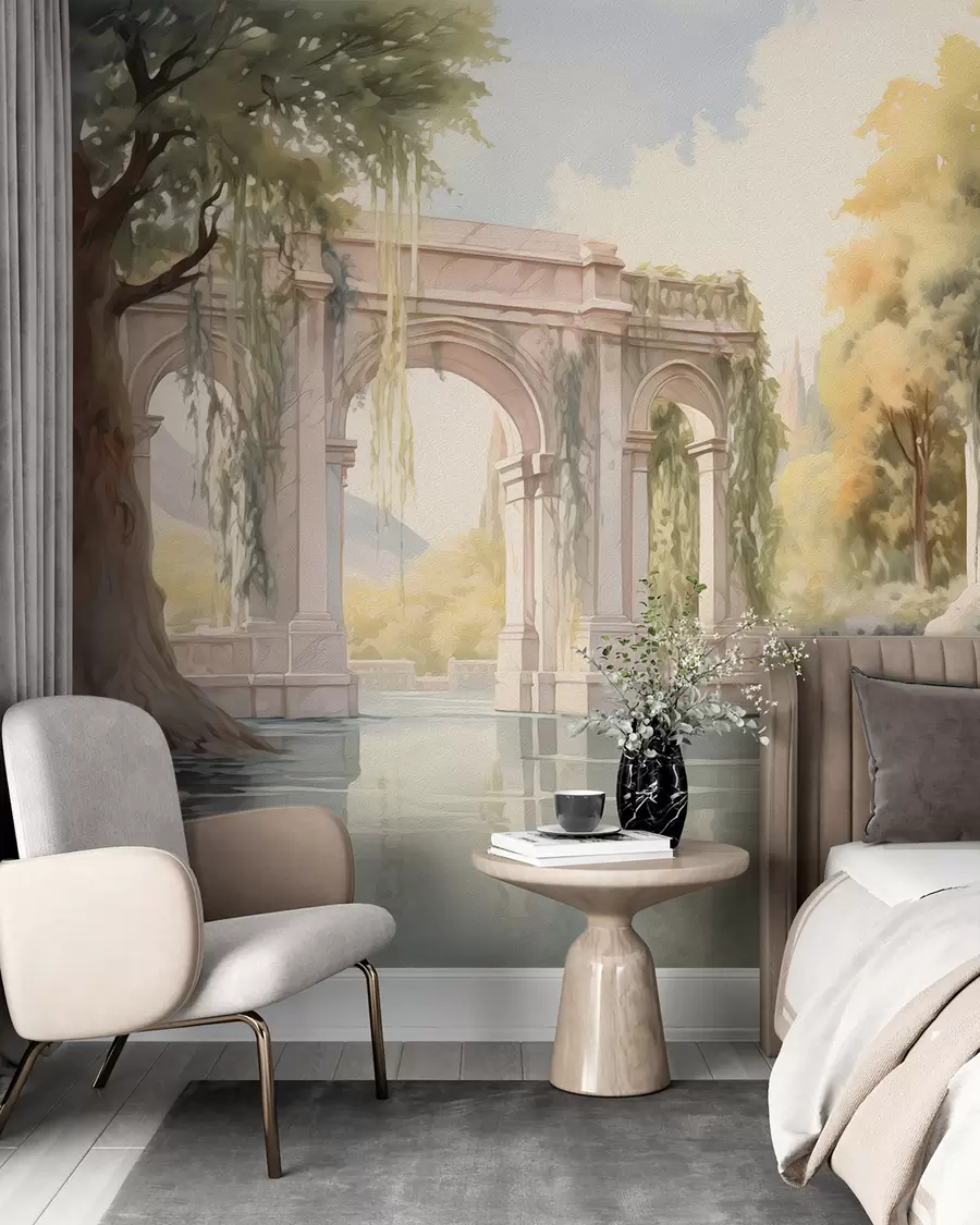 murales de pared Paisaje pintado al óleo w02989