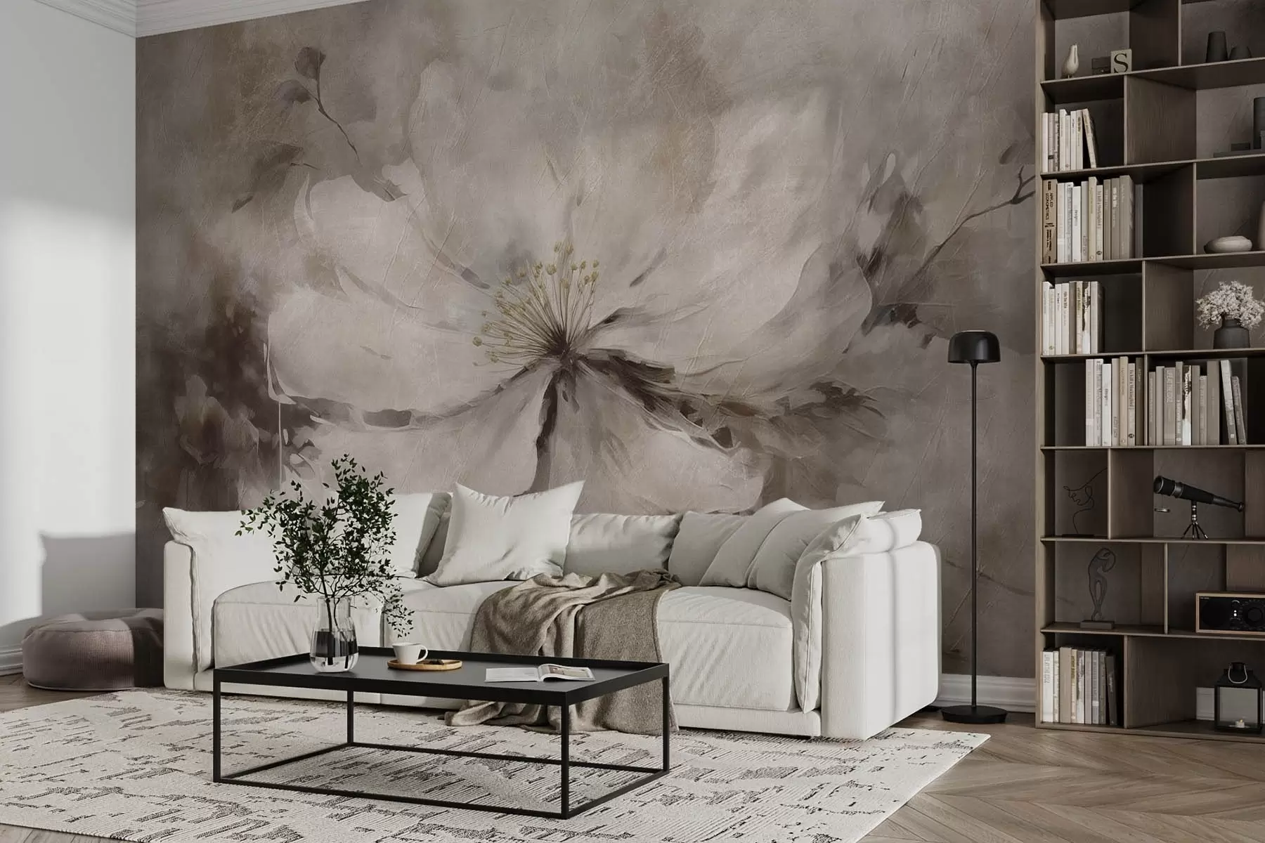 murales de pared Flor abstracta grande w08733