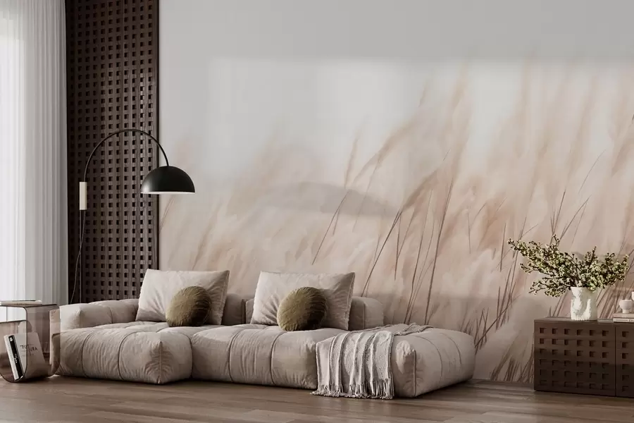 murales de pared Espiguillas en colores pastel w03244v1