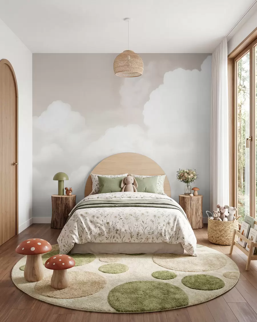 murales de pared Nubes color crema w03301v2