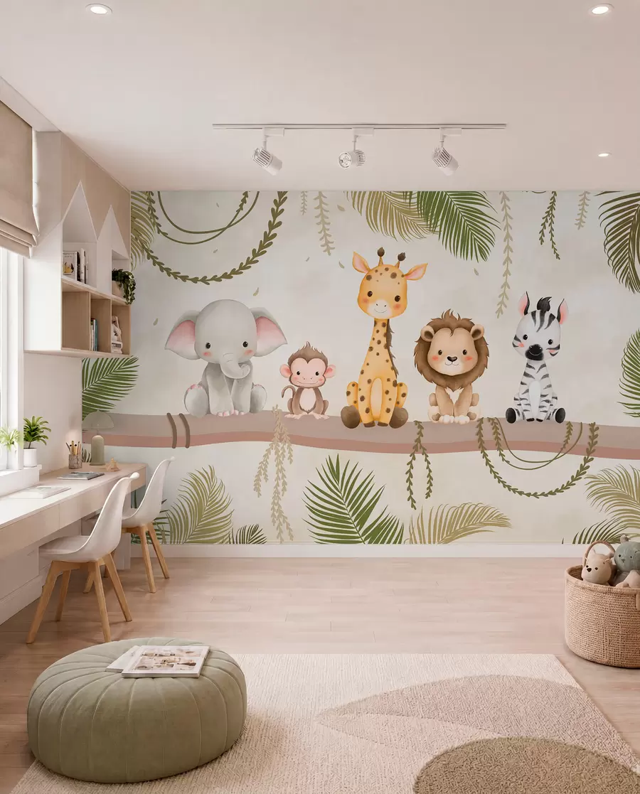 murales de pared Amiguitos de la selva w03166