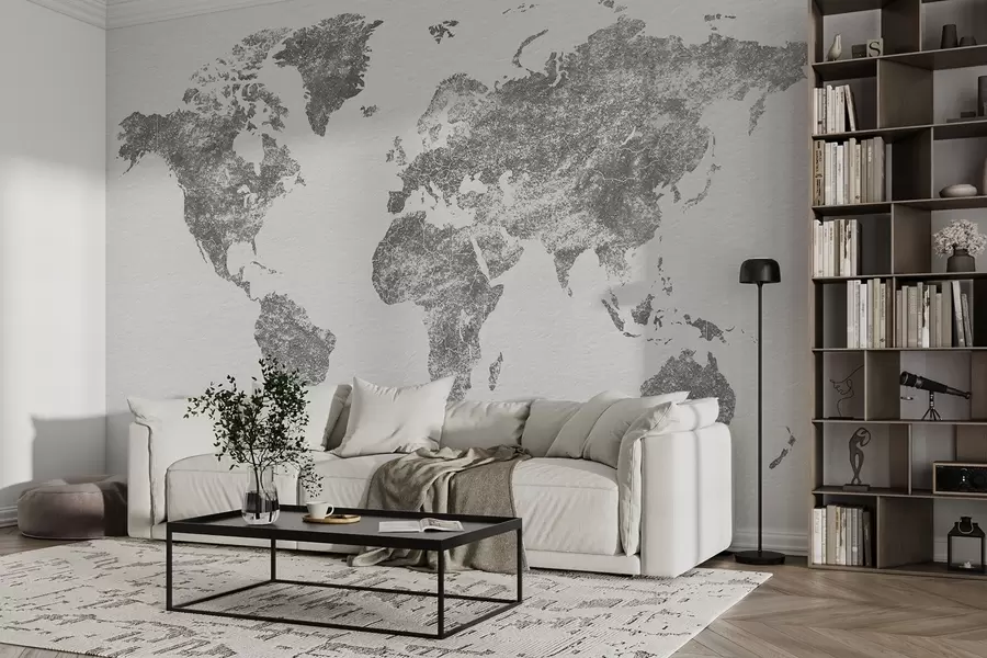 murales de pared Mapa de texturas del mundo w03312v3