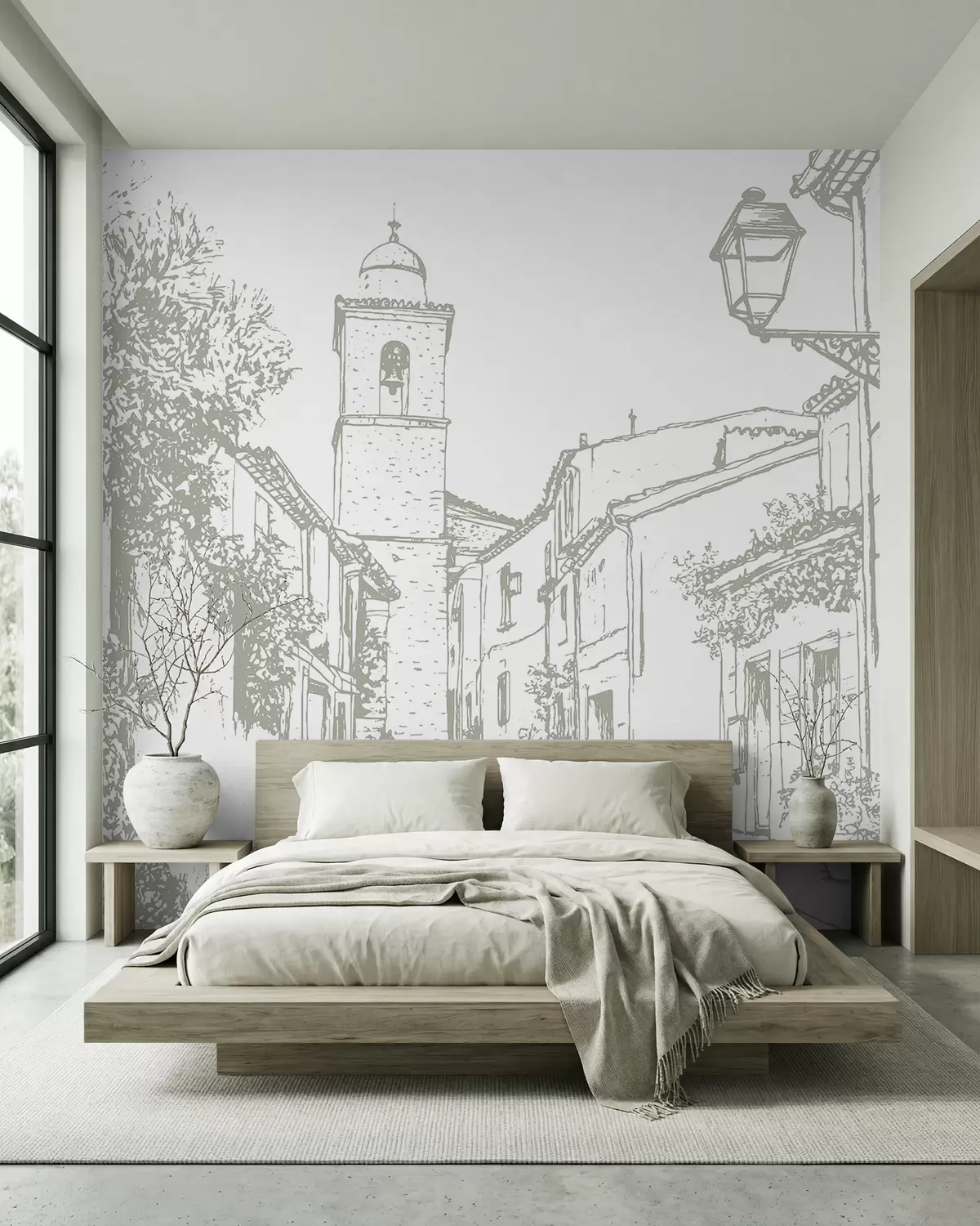 murales de pared Cuaderno de pueblo en oliva w03345