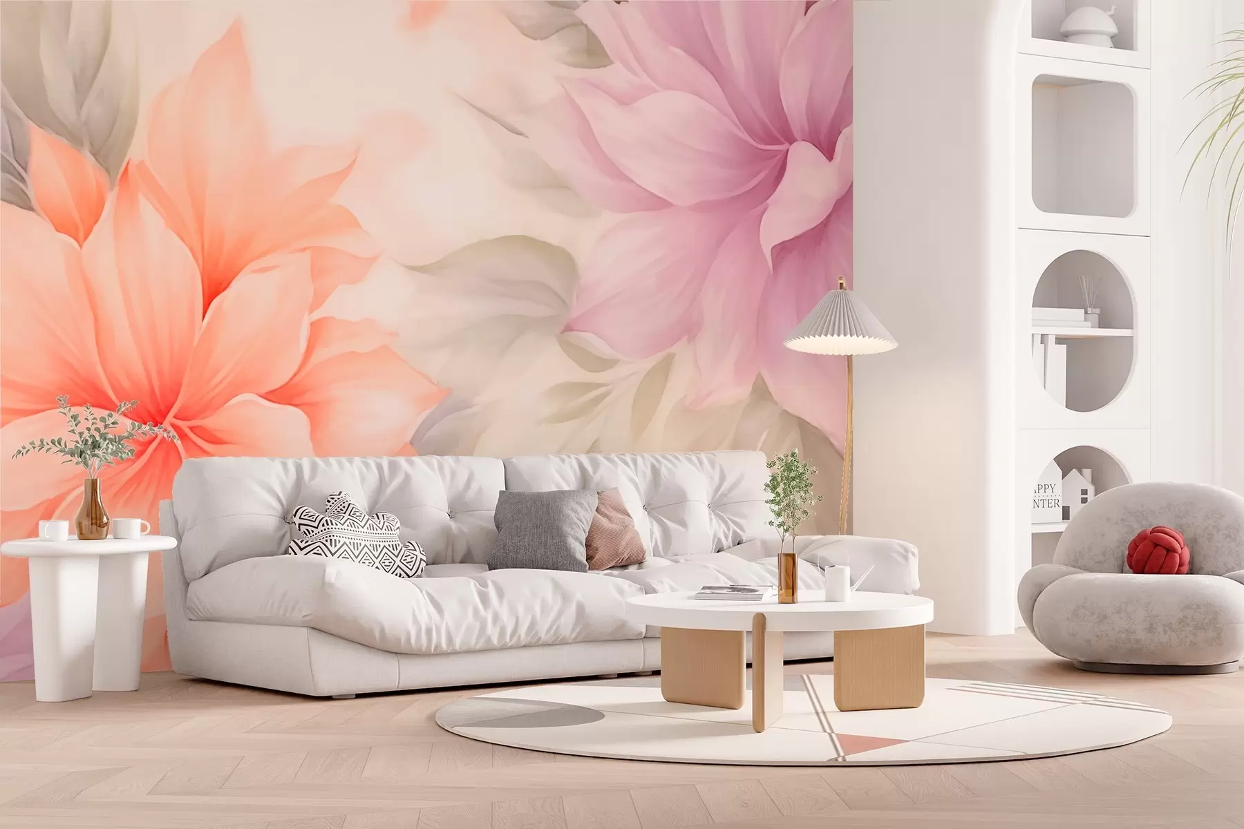 murales de pared Delicados pétalos de flores w03372