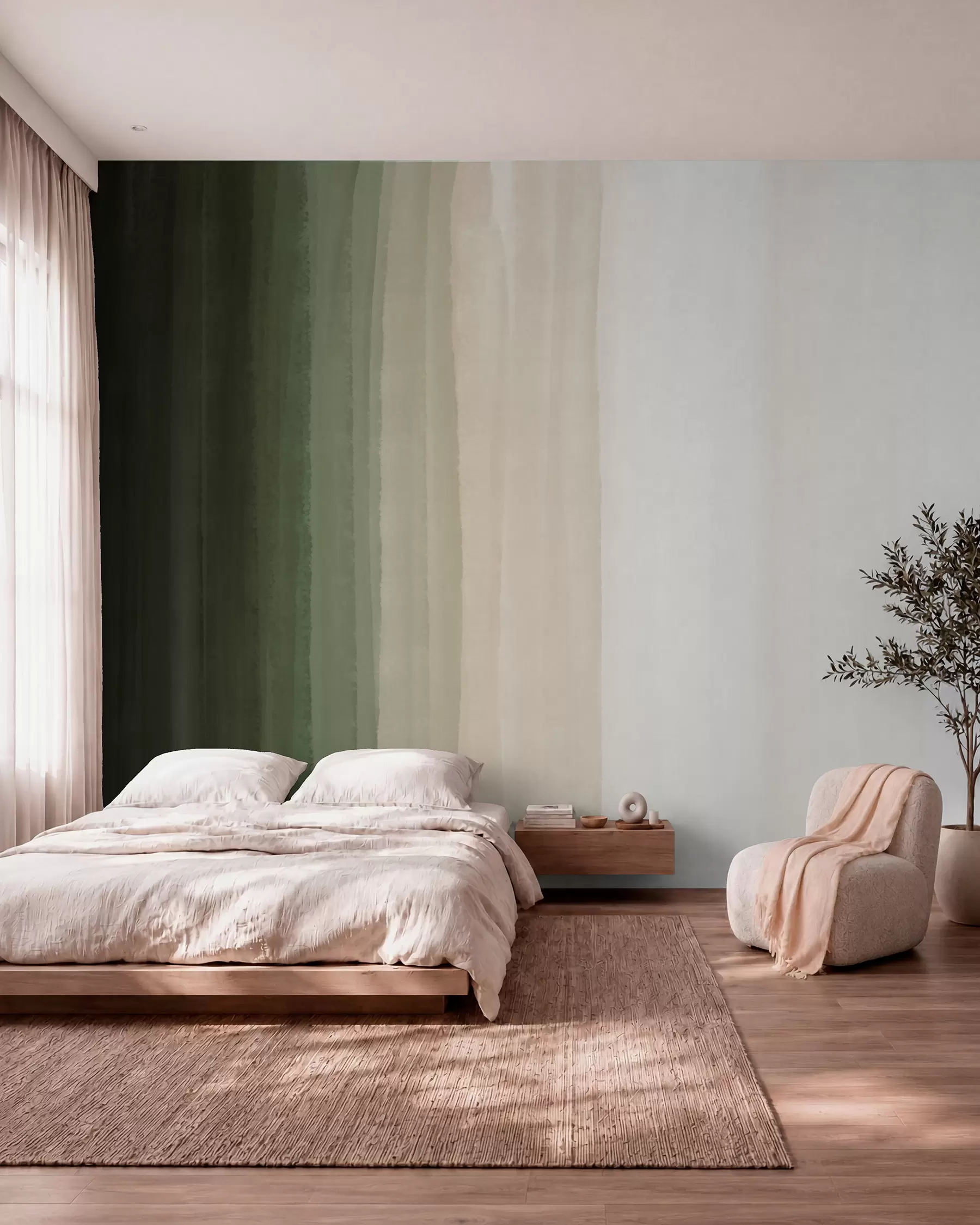 murales de pared Degradado del bosque w08915