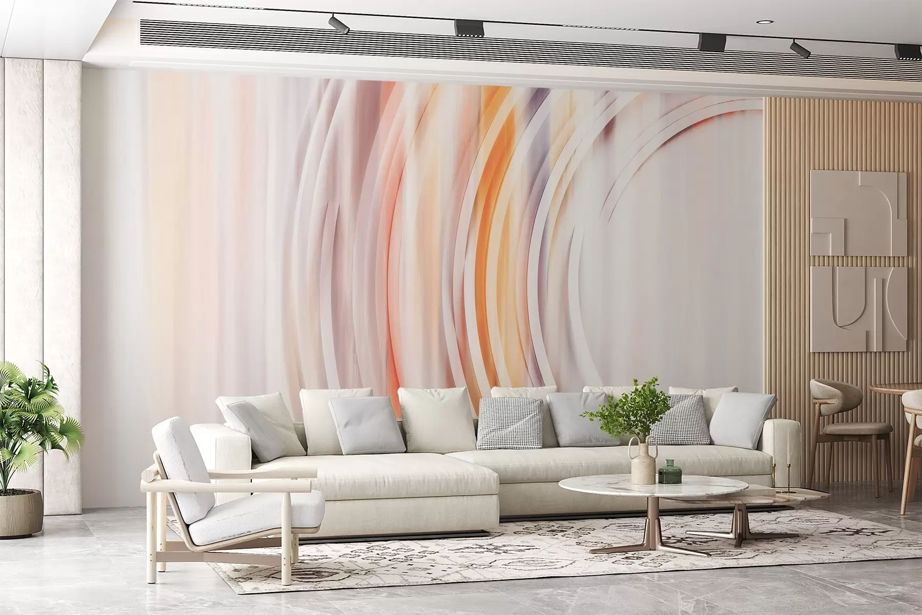 murales de pared Anillos caóticos abstractos w08929