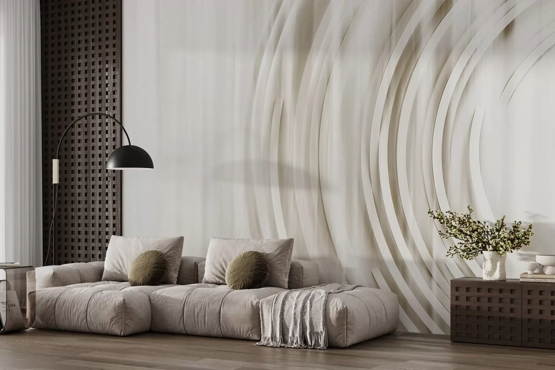 murales de pared Anillos caóticos abstractos w08929v3