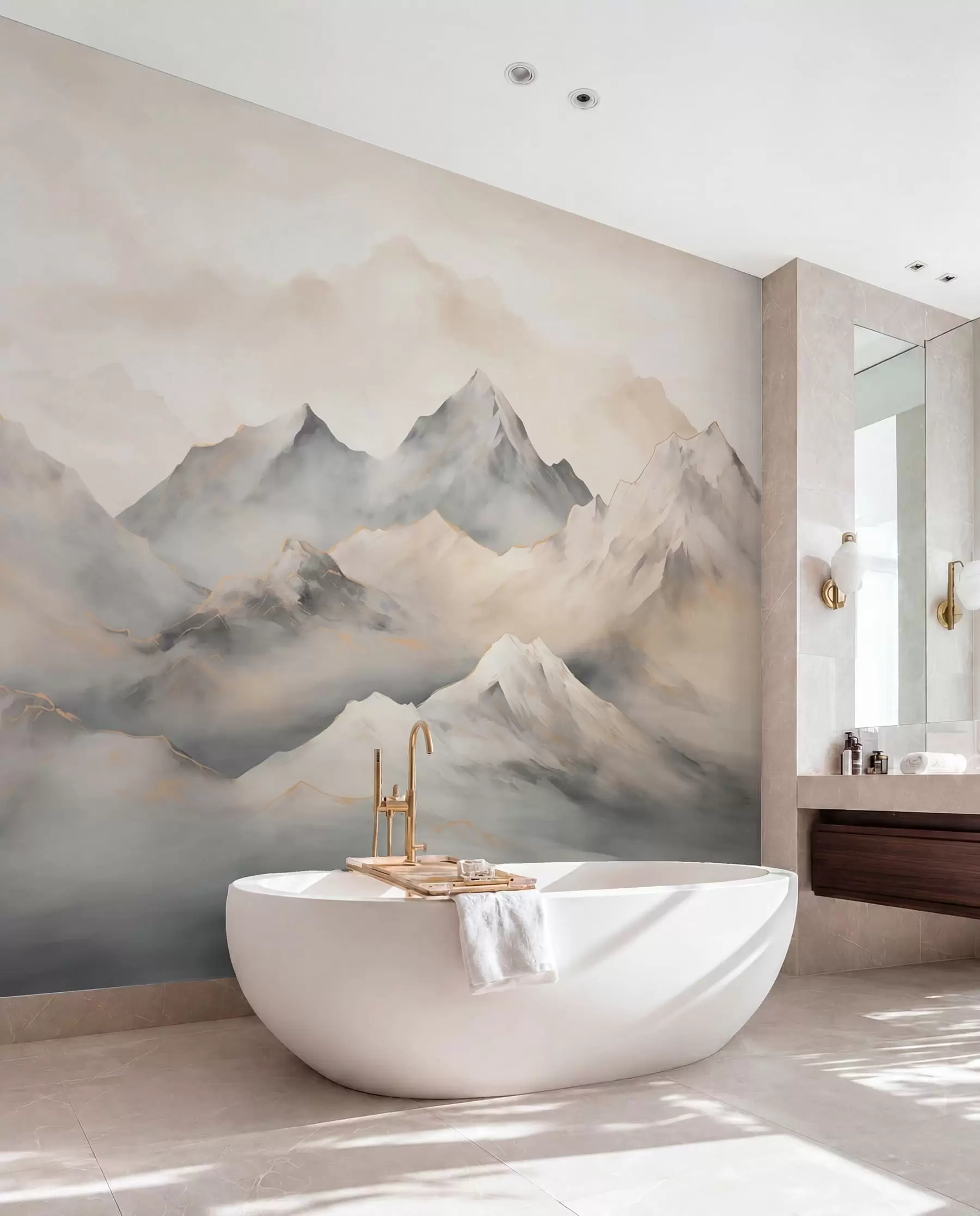 murales de pared Montañas neblinosas w03519