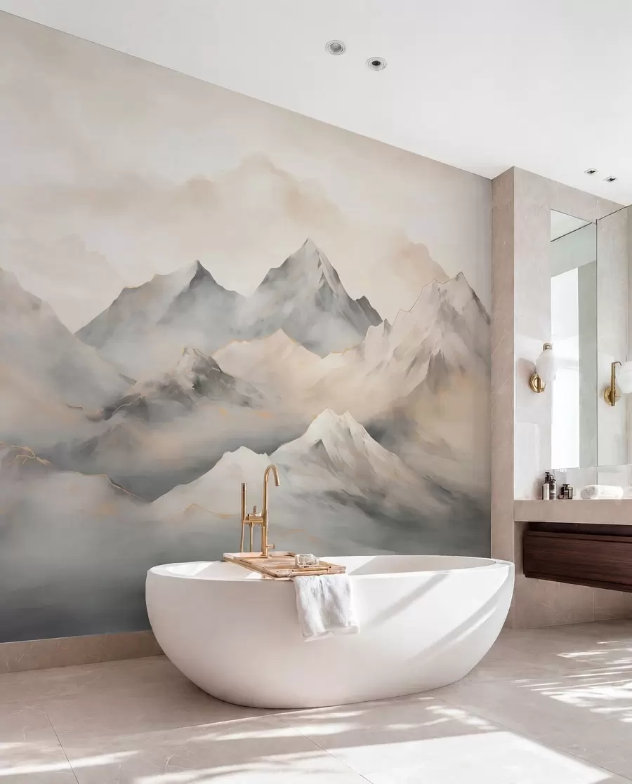 murales de pared Montañas neblinosas w03519