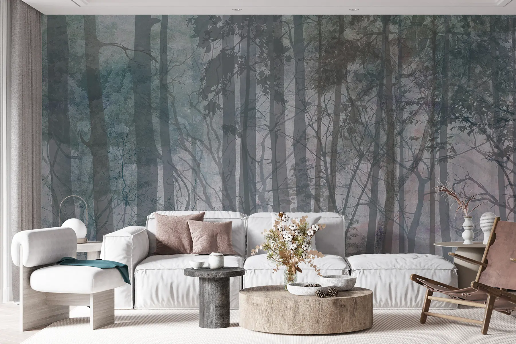 murales de pared bosque fantasma u60063