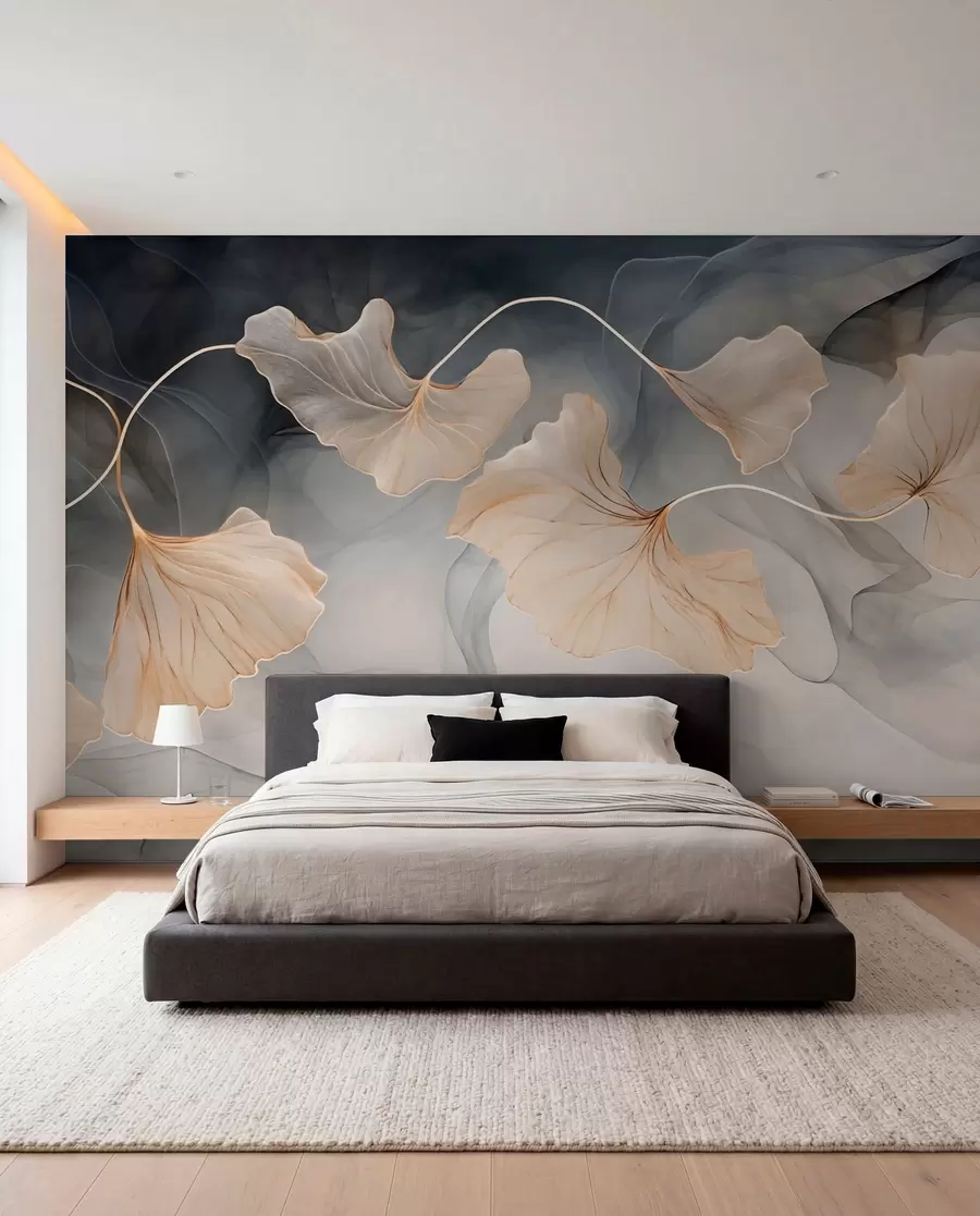 murales de pared Imagen abstracta de ginkgo w03511