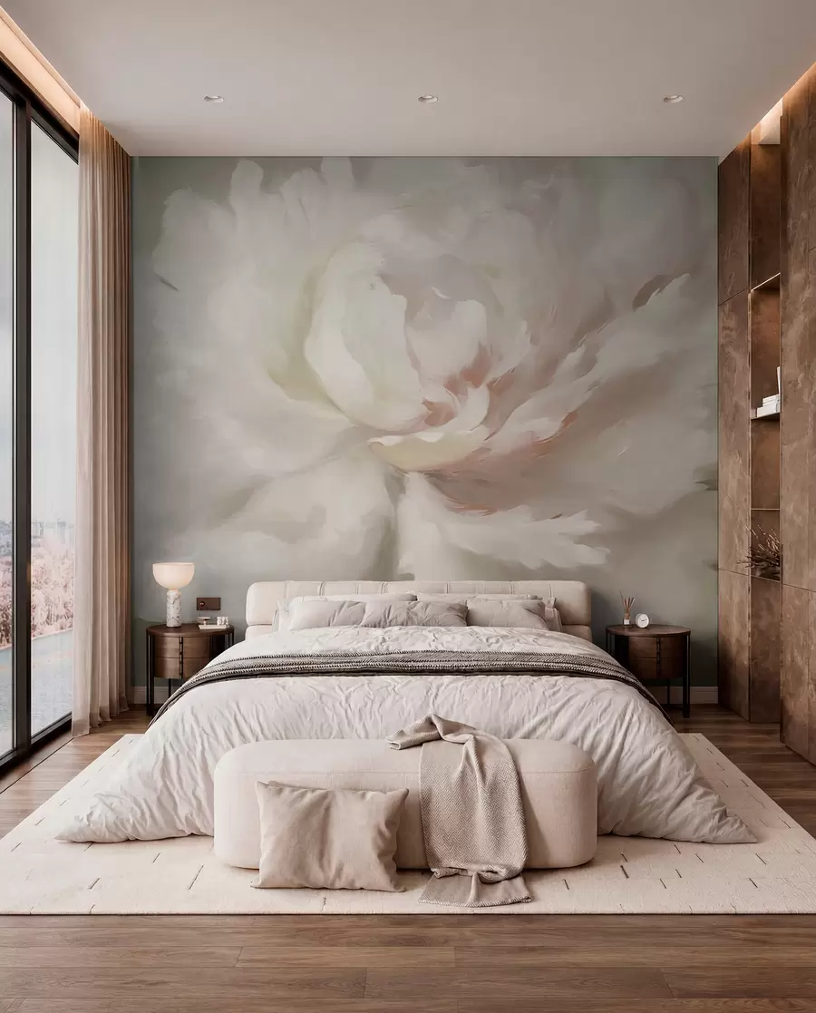 murales de pared Gran flor de peonía w03642