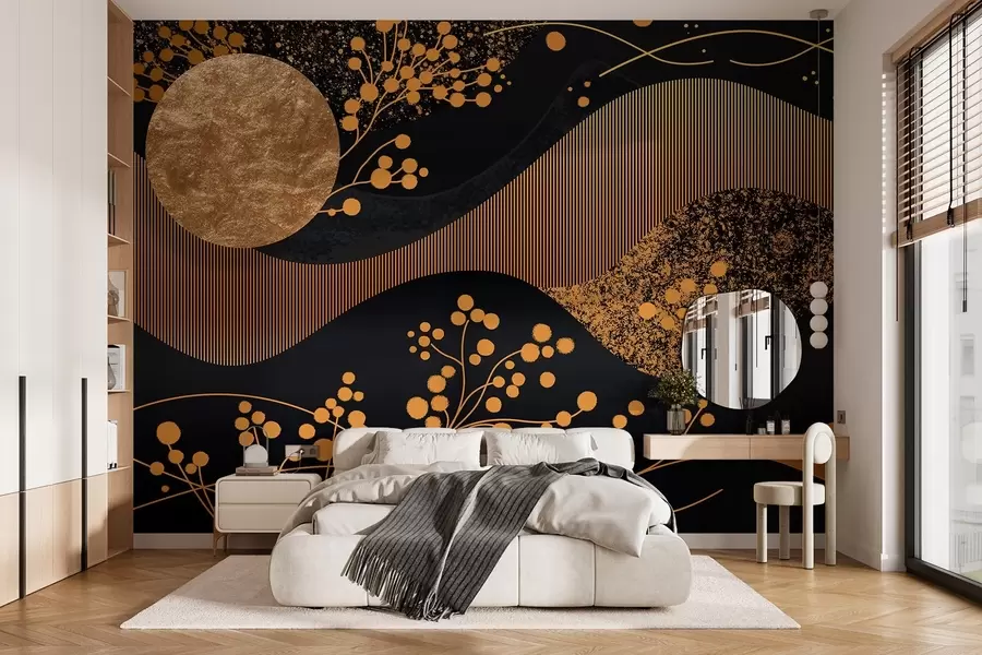 murales de pared fabulosa noche estrellada en estilo abstracto w03764