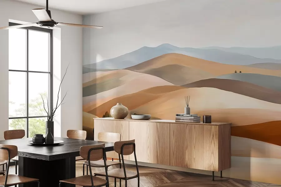 Murales de pared Paisajes con árboles, Toscana, colores naturales, estilo óleo w03880 murales de pared Paisajes con árboles, Toscana, colores naturales, estilo óleo w03880