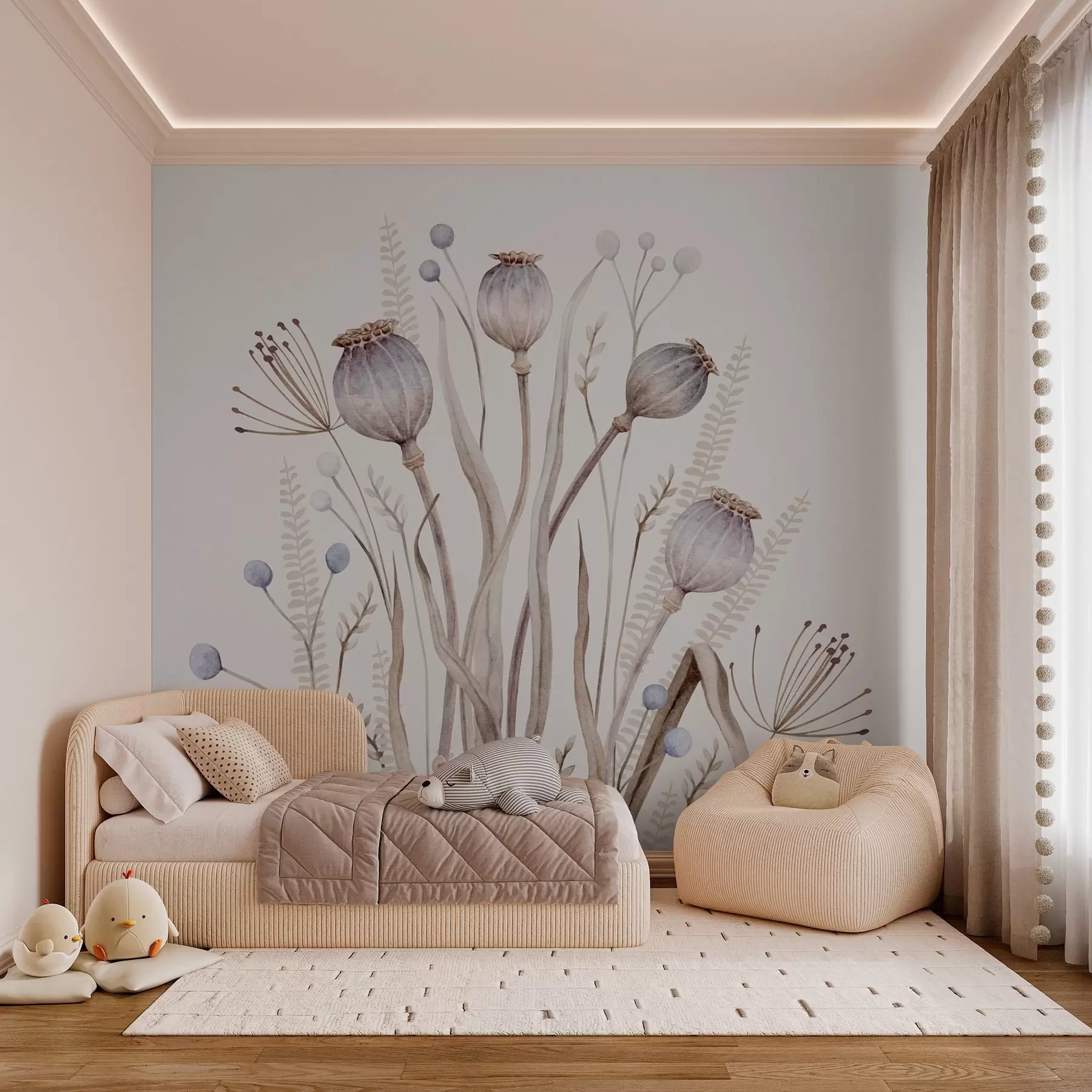 murales de pared Hierbas secas w03901