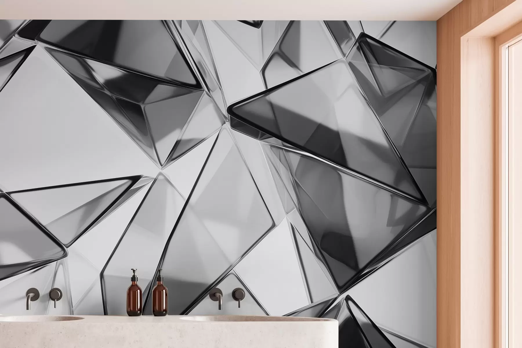 murales de pared Abstracción prismática w03903