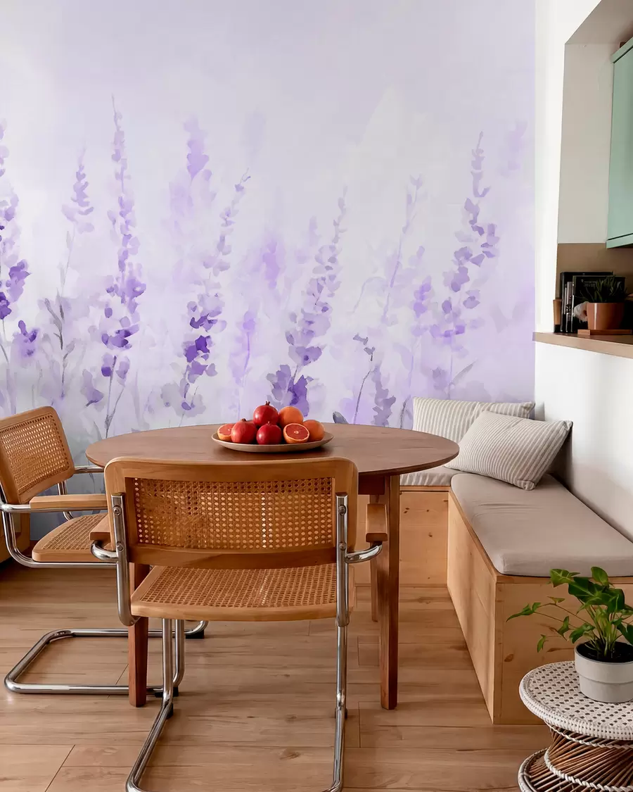 murales de pared Campo de lavanda vintage w09069v1