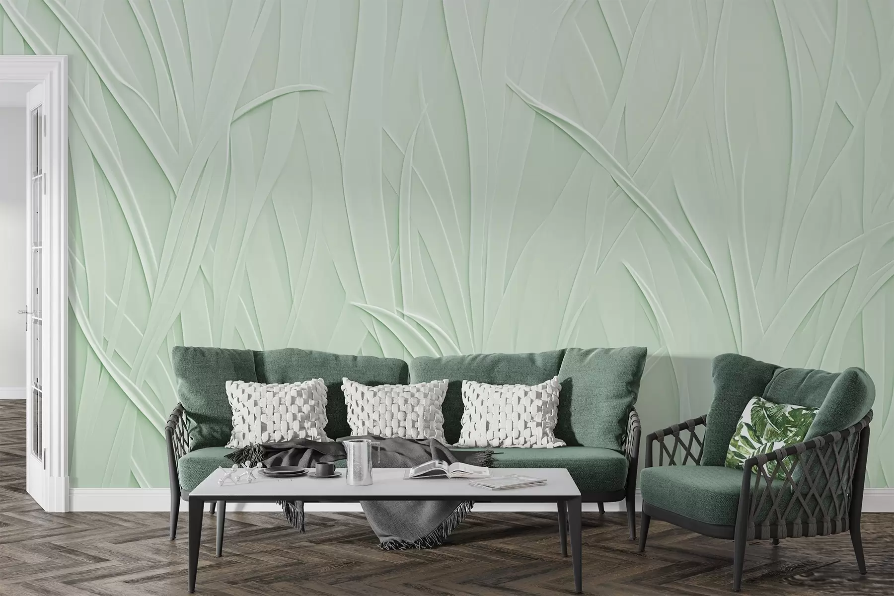 murales de pared Líneas curvas w03985v2