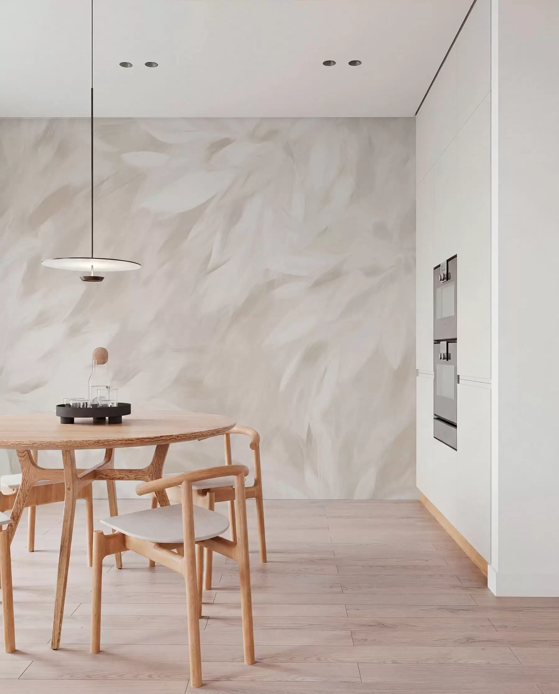 murales de pared Flores en estilo de trazos suaves w03986v2