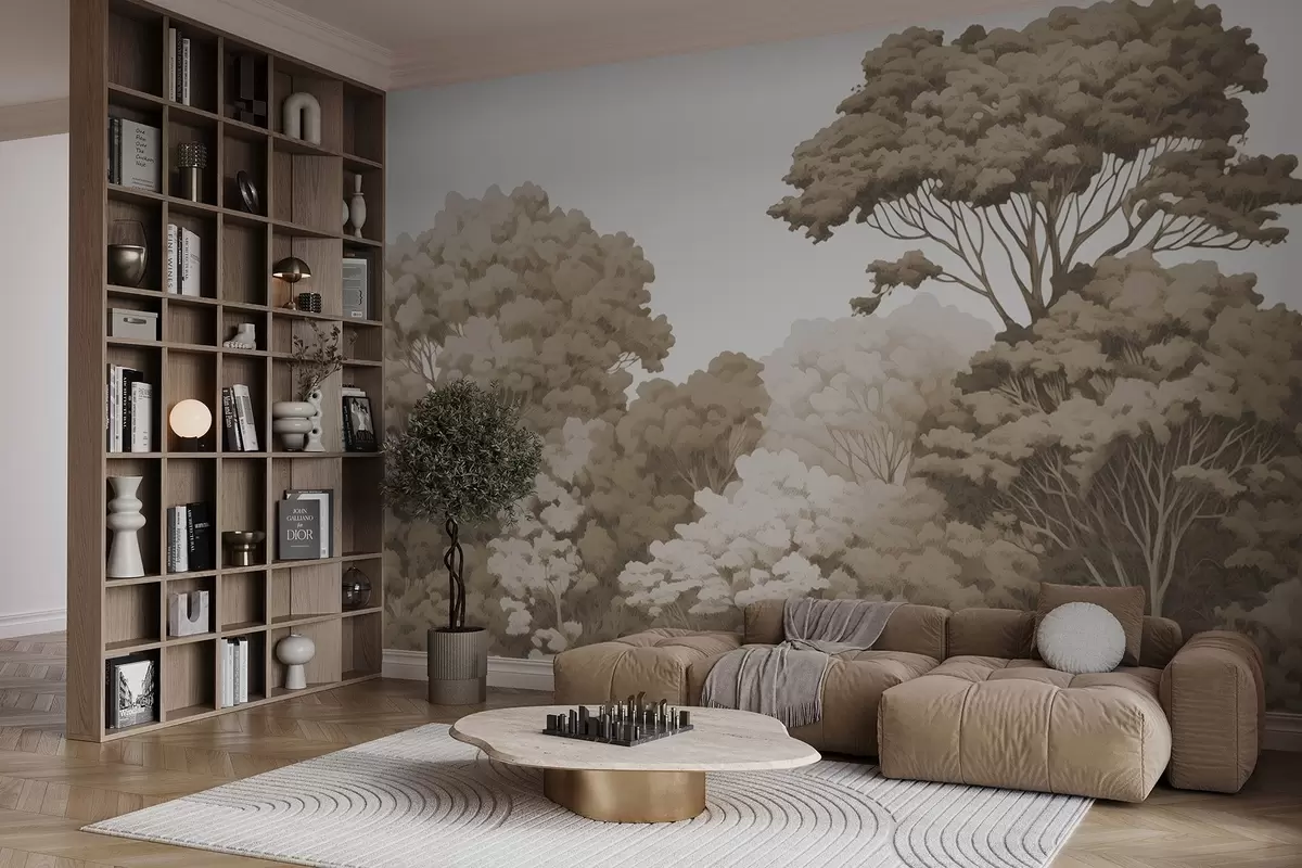 murales de pared Coronas forestales w04044v1